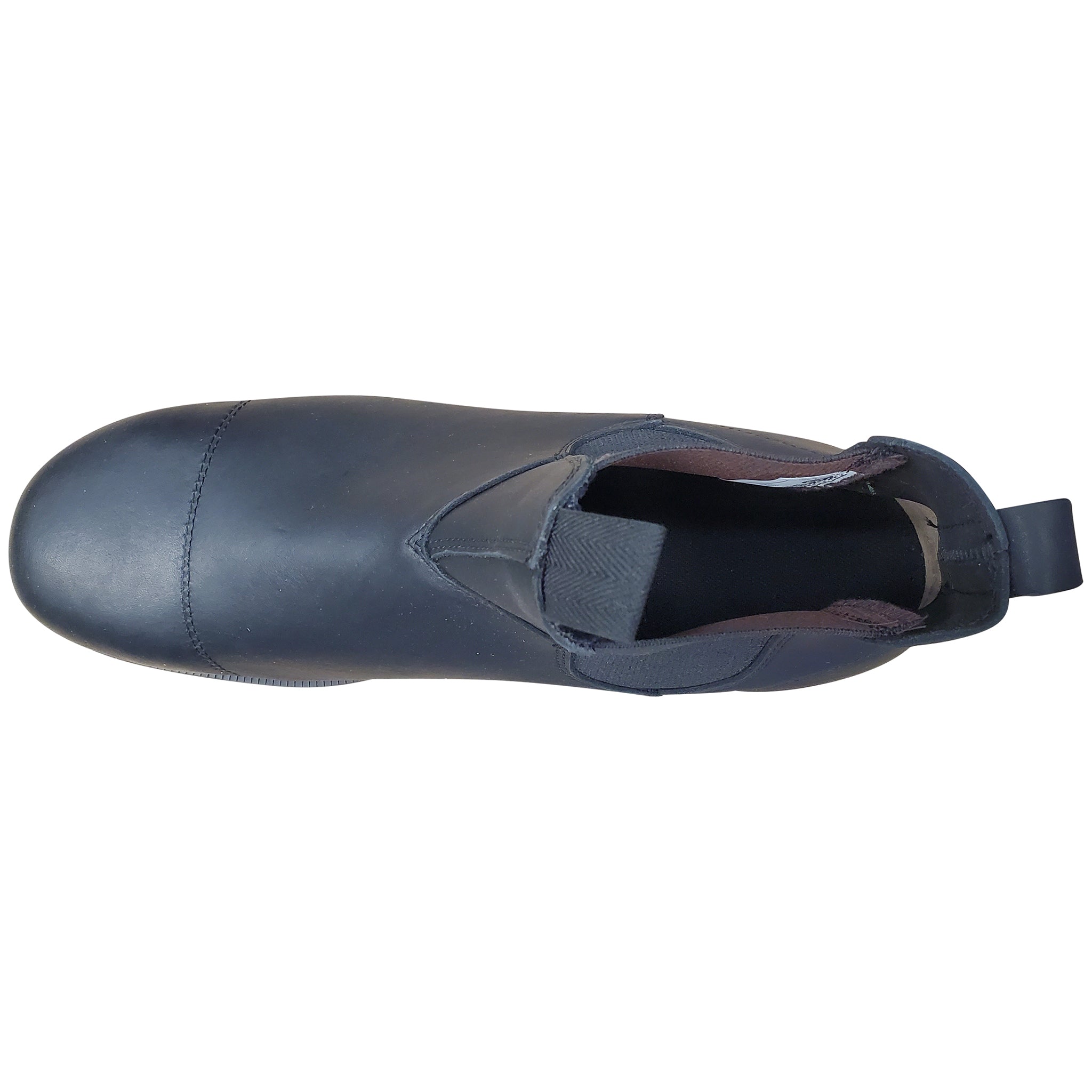 Blue leather shoe on a white background