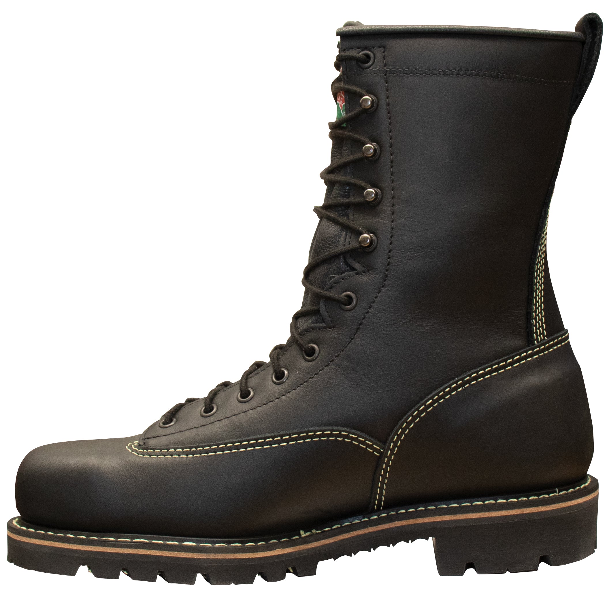 Canada West Men's Lace Work Boots  Forester Black Fire Retardant Leather