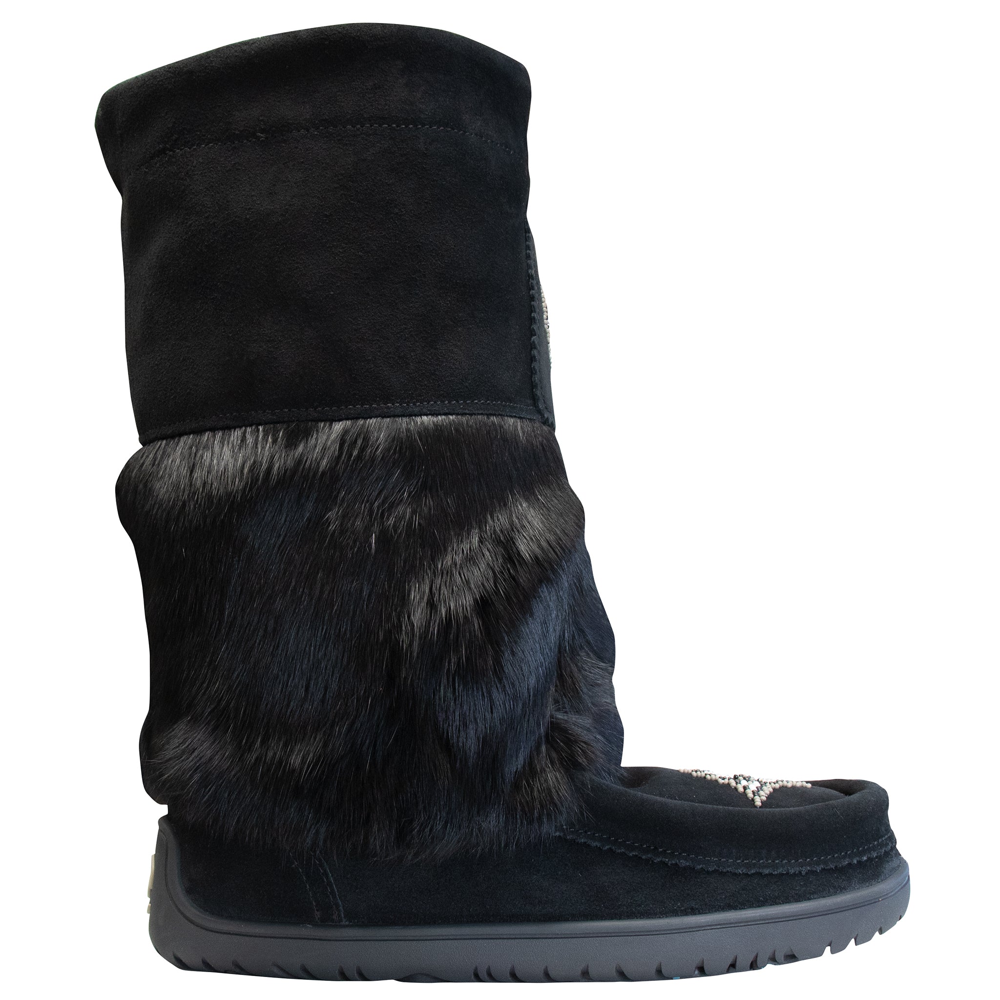 Bottes d'hiver en daim imperméables pour femmes Manitobah, motif hibou des neiges 