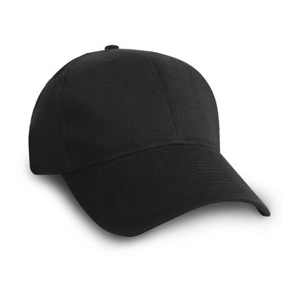 A black embroidered baseball cap with no visible brand marking