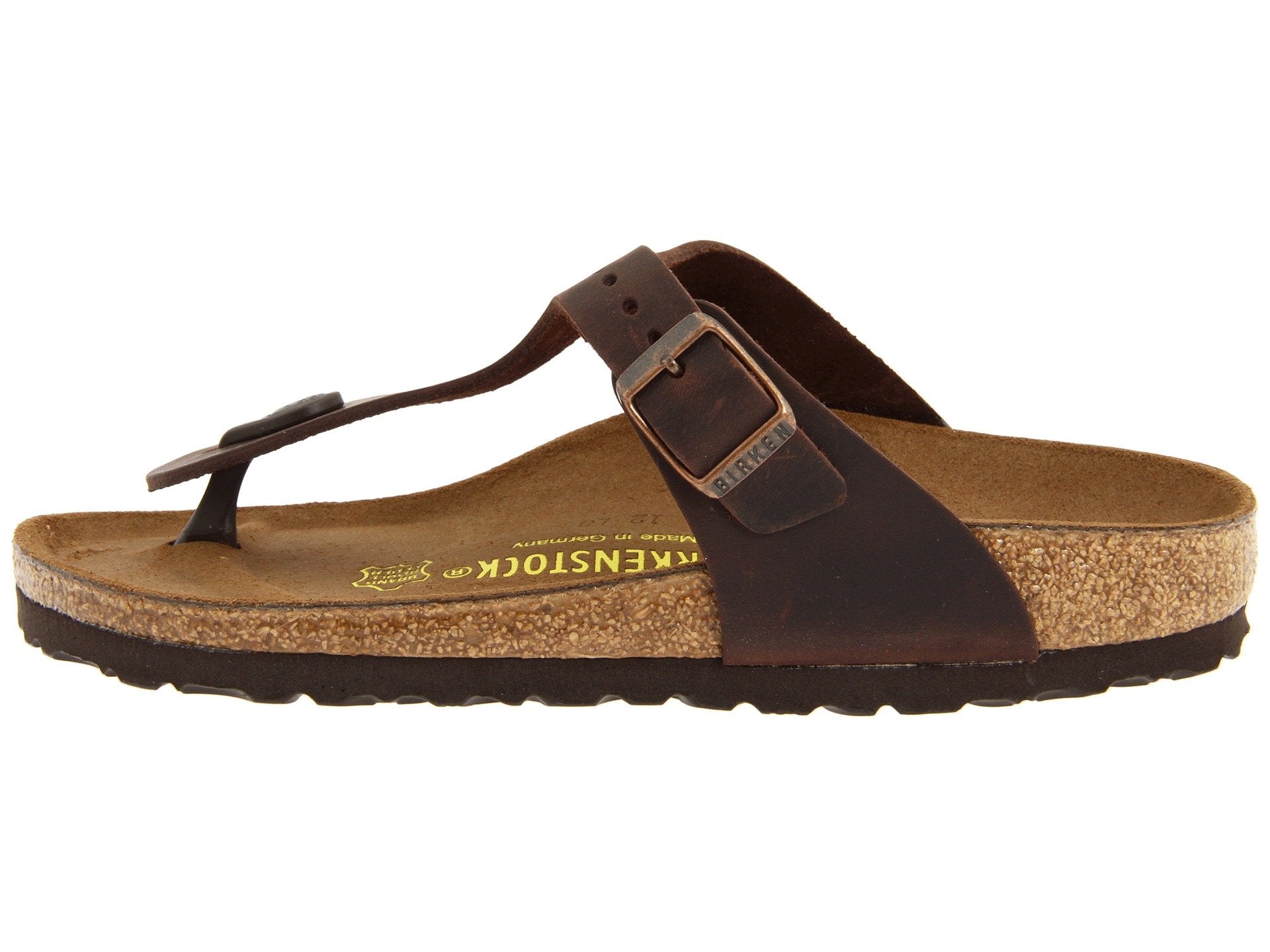 Birkenstock Gizeh, havana, Natural Leather