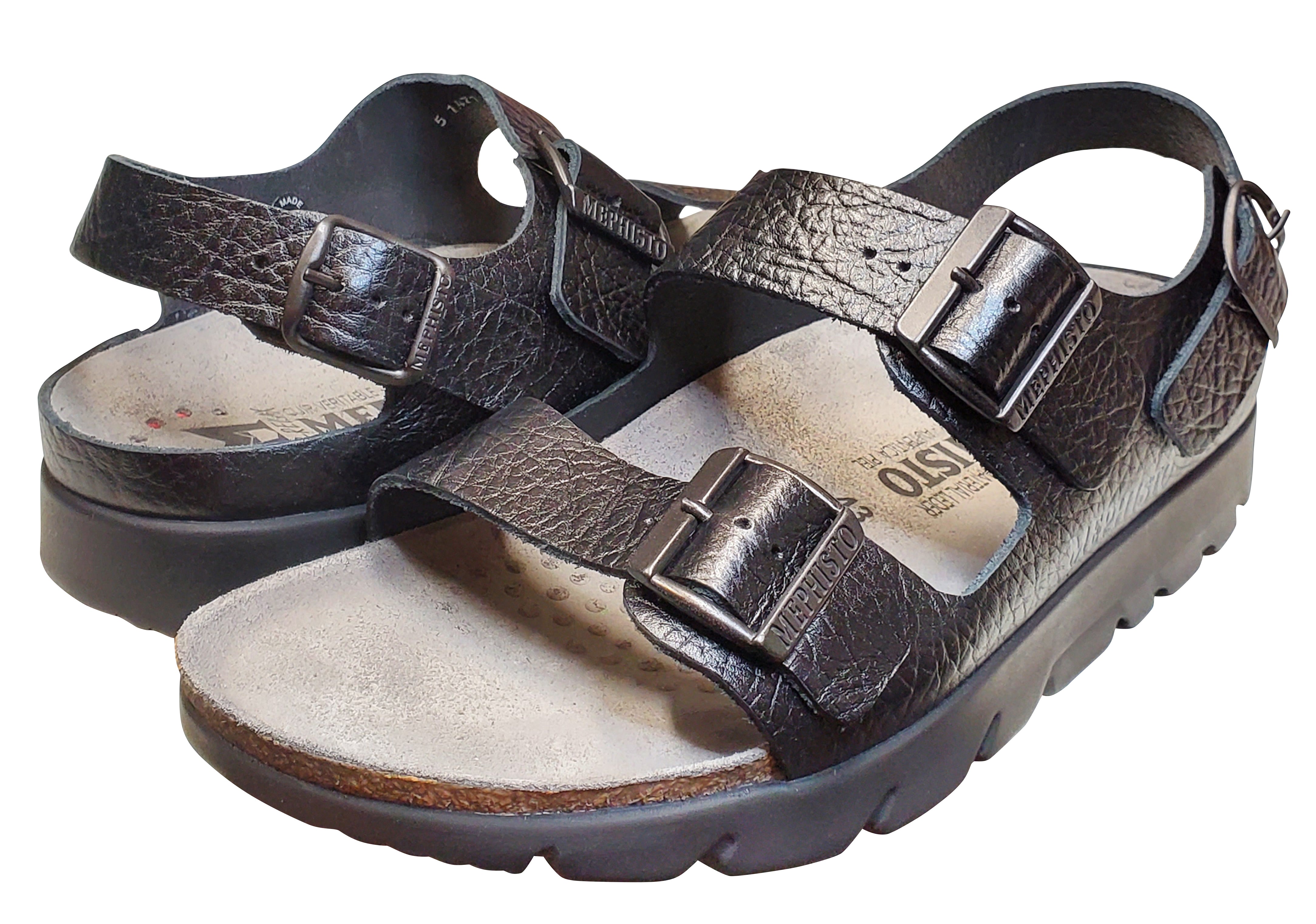 Mephisto Zeus Sandal Black Buffalo