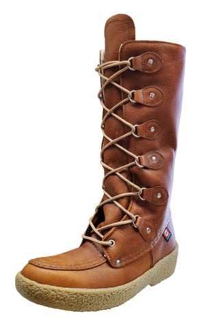 Women's Mukluk Winter Boots with Rubber Sole and Wool Lining Peanut