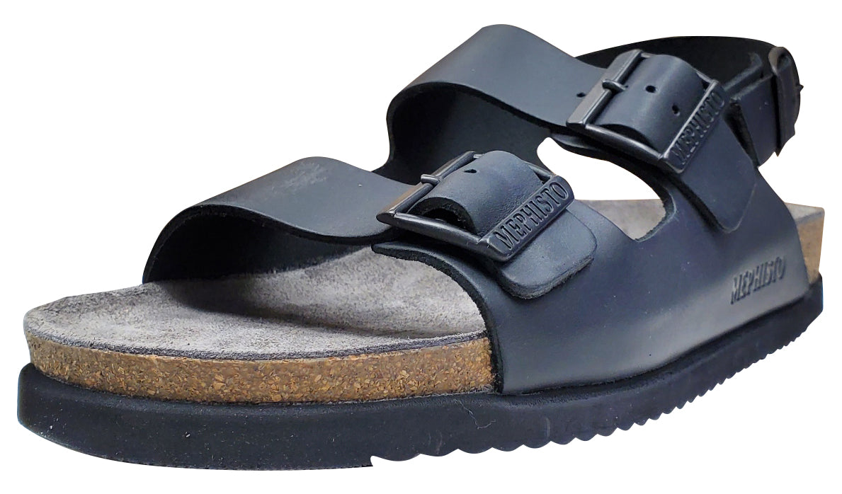 Mephisto Men's Nardo Back Strap Sandal Black