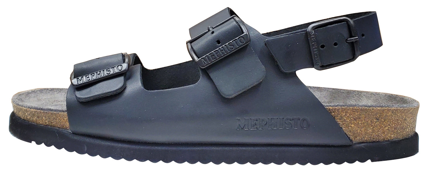 Mephisto Men's Nardo Back Strap Sandal Black