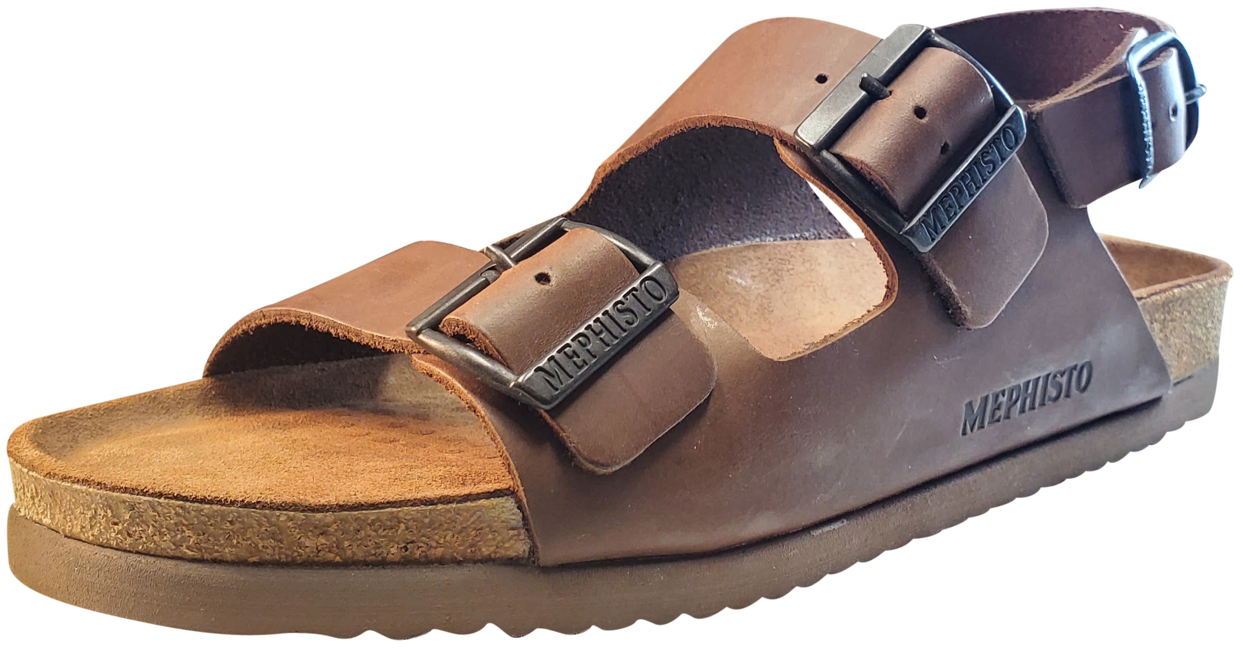 Mephisto Men's Nardo Back Strap Sandal Dark Brown