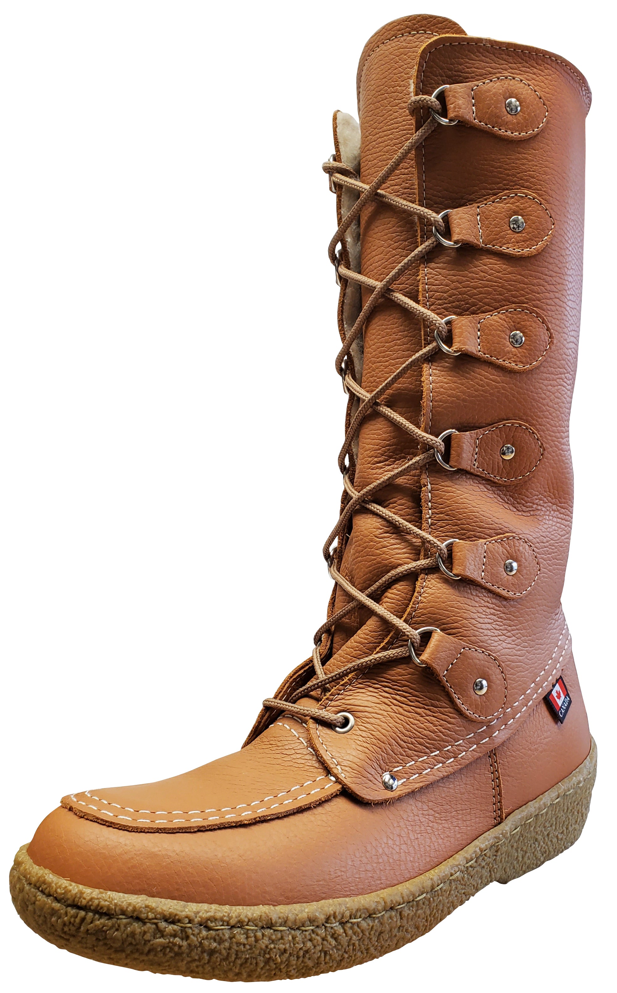 Men's Mukluk Winter Boots with Rubber Sole and Wool Lining California Tan