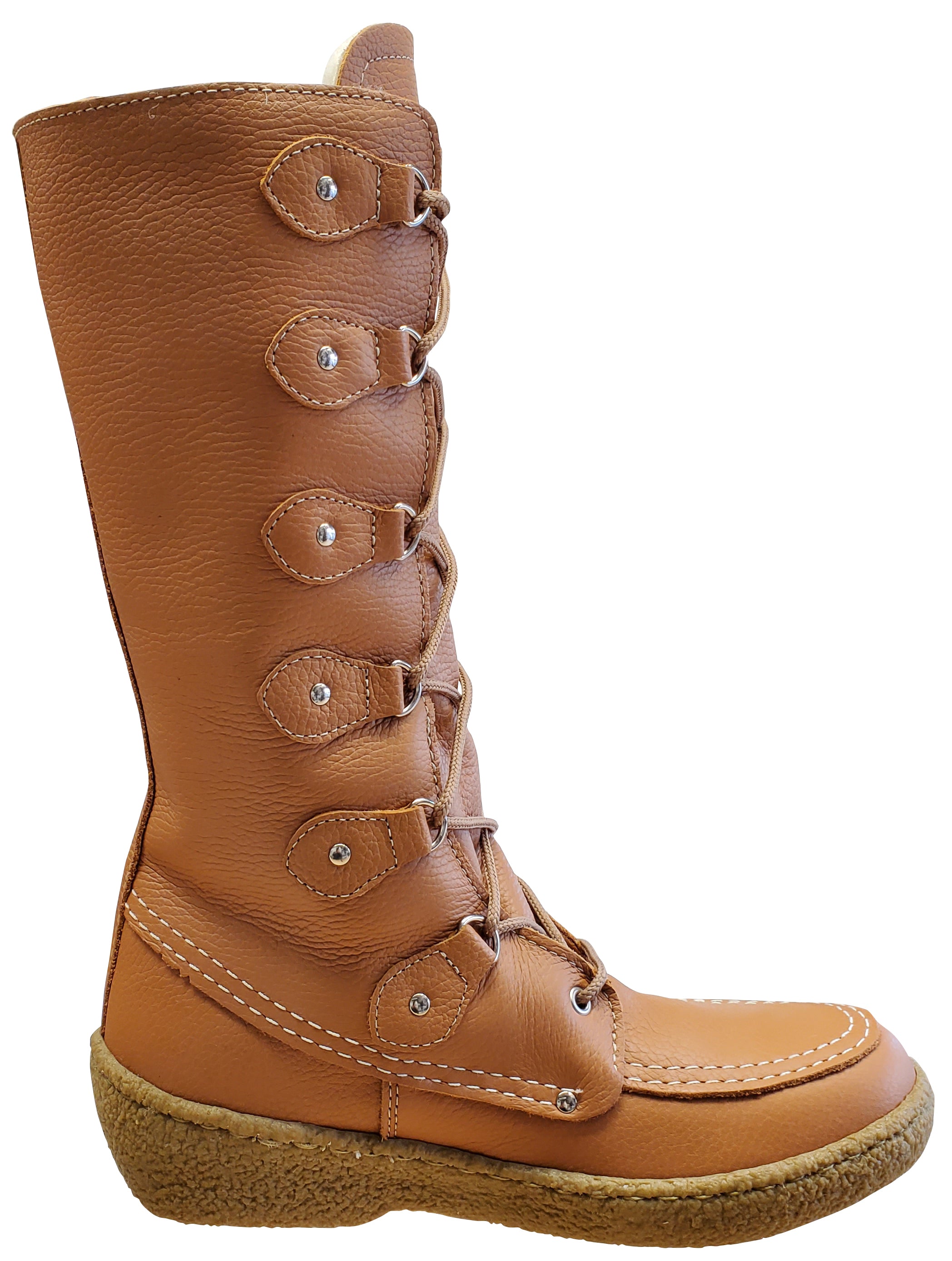 Men's Mukluk Winter Boots with Rubber Sole and Wool Lining California Tan