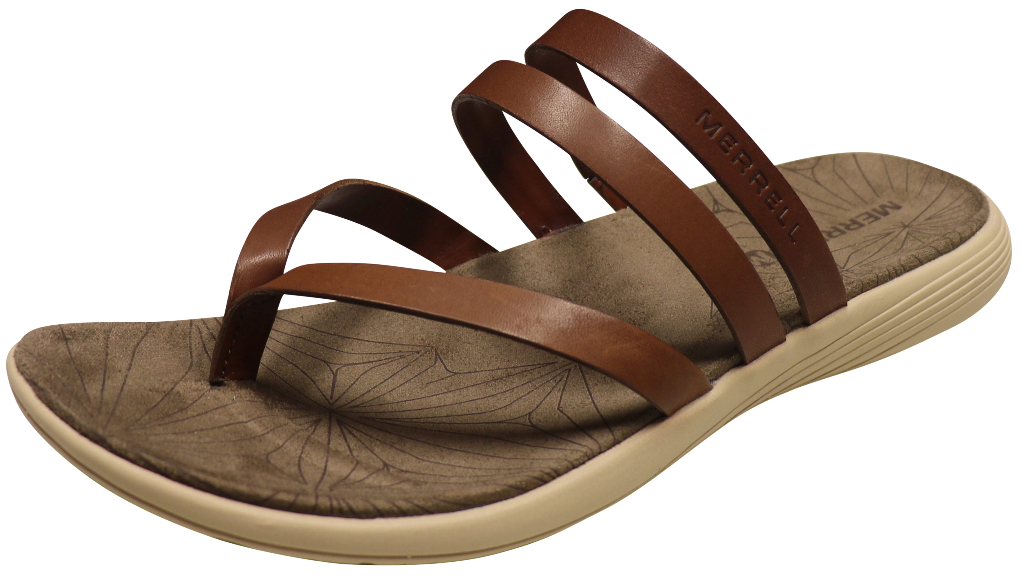 Merrell Women's Duskair Seaway Post Leather Sandal  Merrell Oak