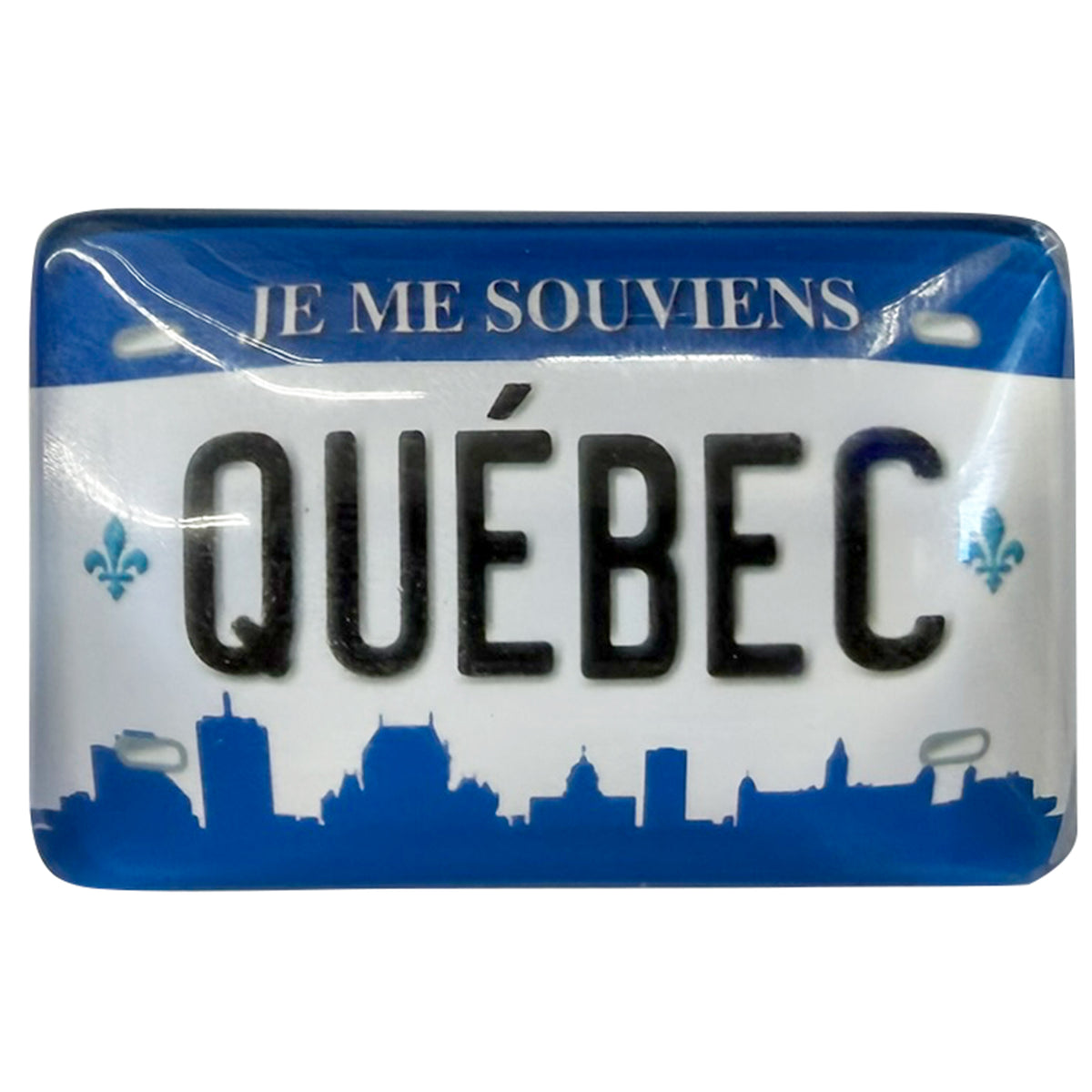 Quebec License Plate Magnets Glass Rectangle