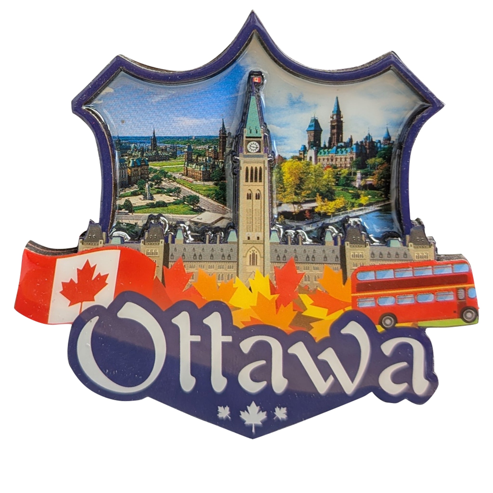 Magnet 3D Flag and Parliament Building
