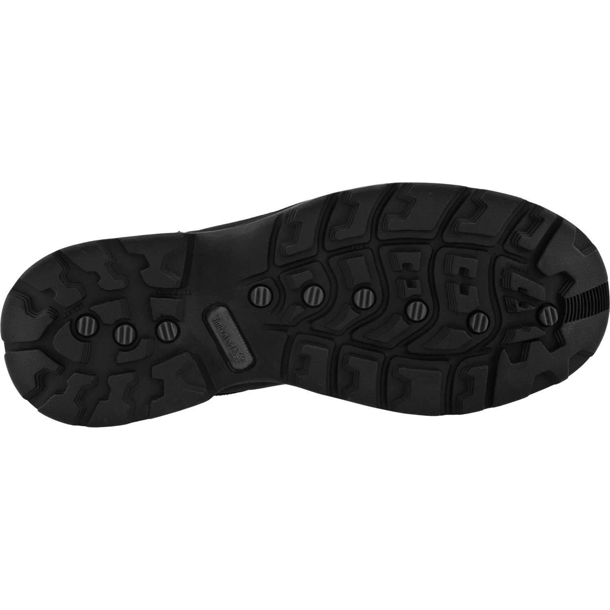 Black sole of a shoe with tread pattern on a white background