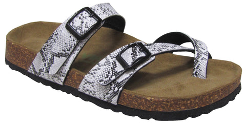 Two Buckle Slide with Toe Strap-Brama Snake