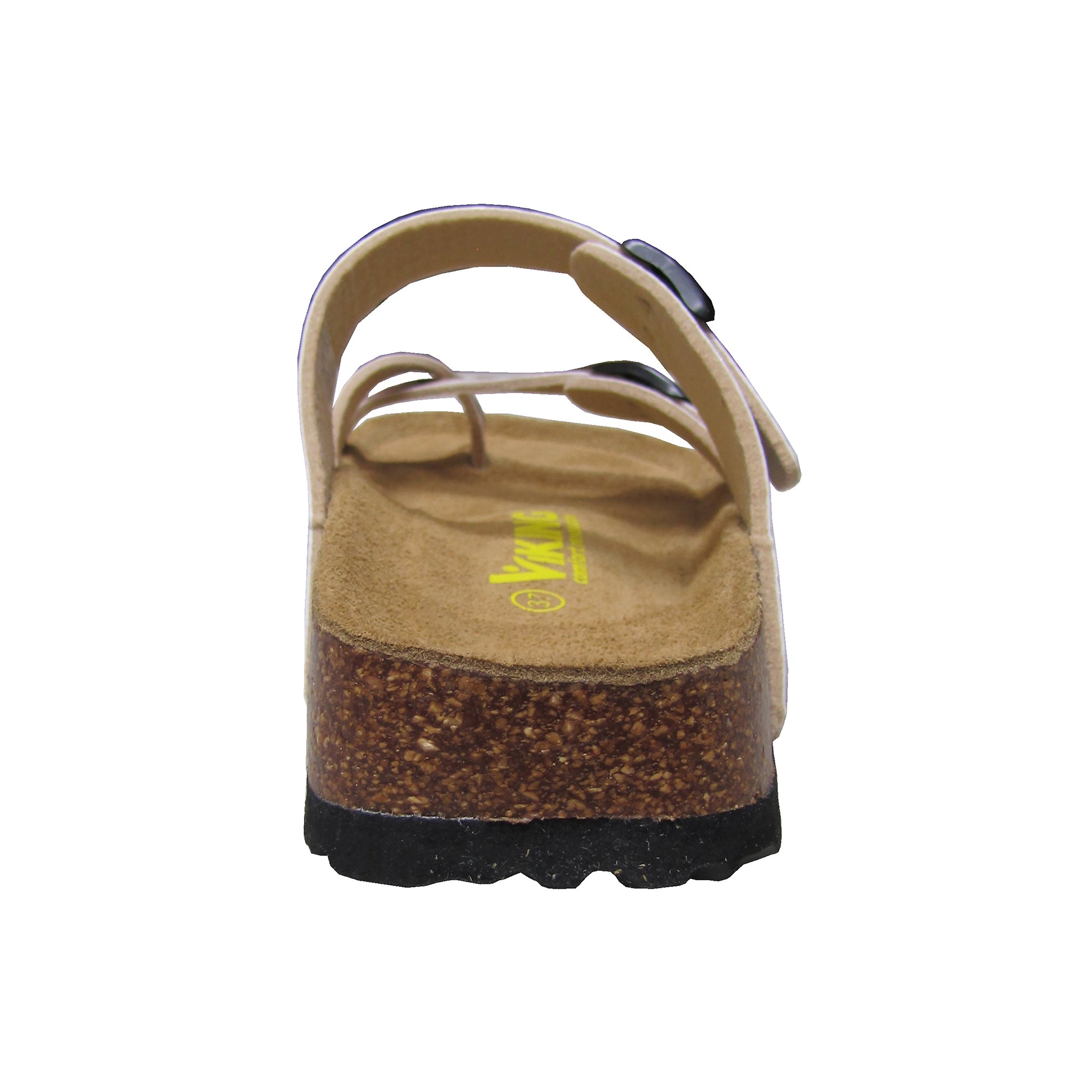Two Buckle Slide with Toe Strap-Brama Champagne Floral