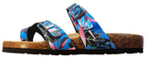 Viking Tofino Two Buckle Slide with Toe Strap Blue Hawaiian