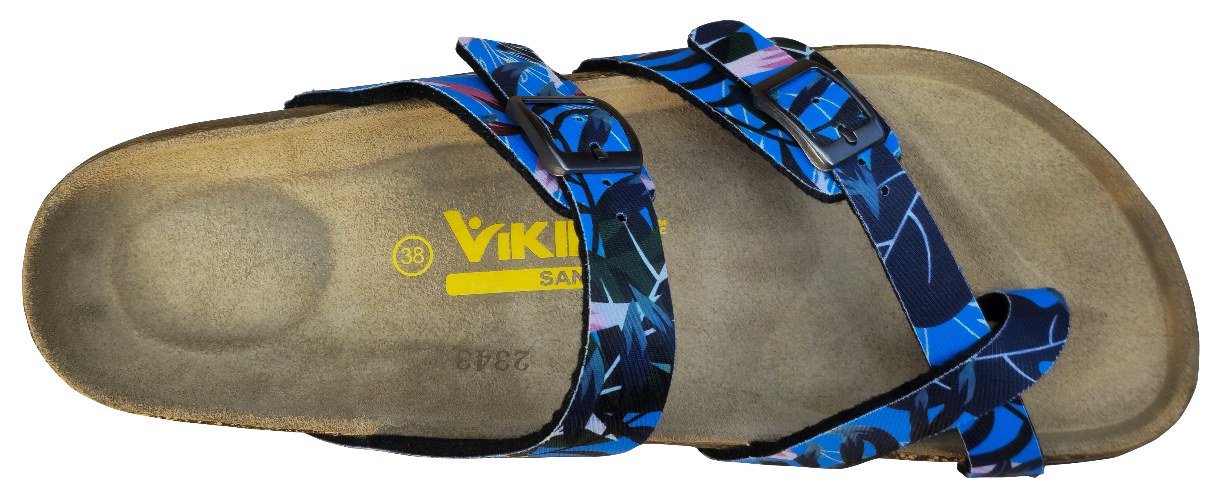 Viking Tofino Two Buckle Slide with Toe Strap Blue Hawaiian