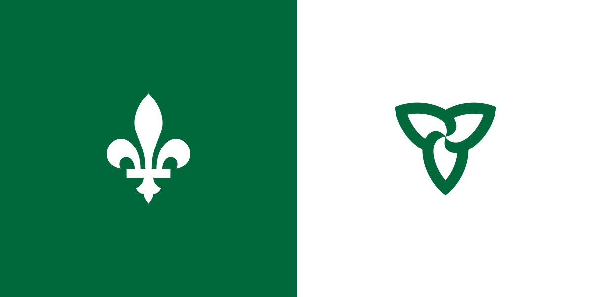 Franco Ontarian 100% Polyester Flag 36"X60"