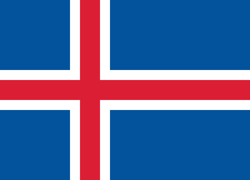 Iceland 100% Polyester Flag 36"X60"