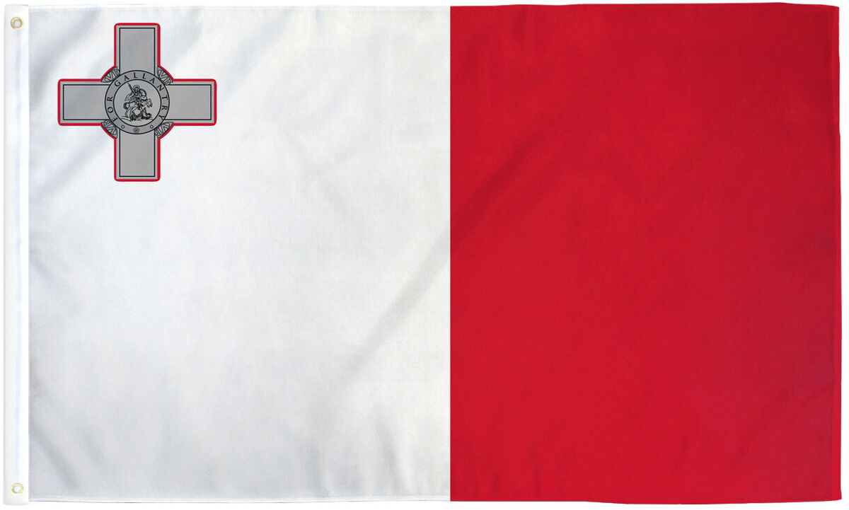 Malta 100% Polyester Flag 36"X60"